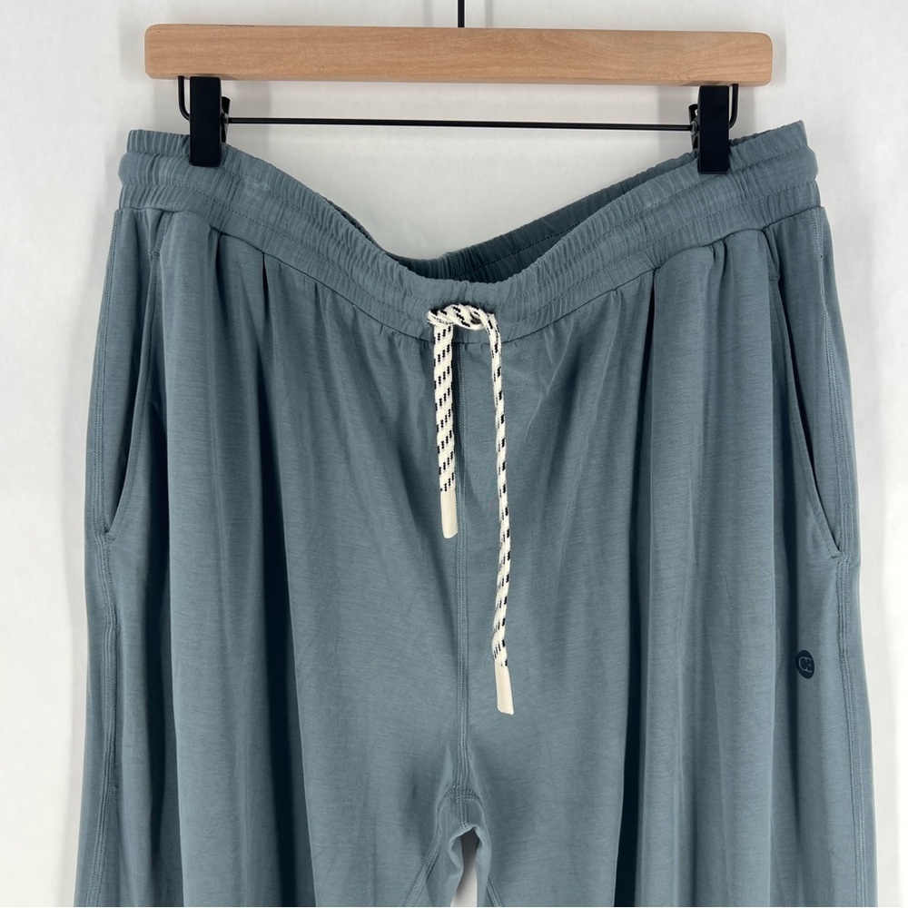 Women’s Slate Blue Jogger Track Pants - Drawstring Waist - Picture 3 of 16